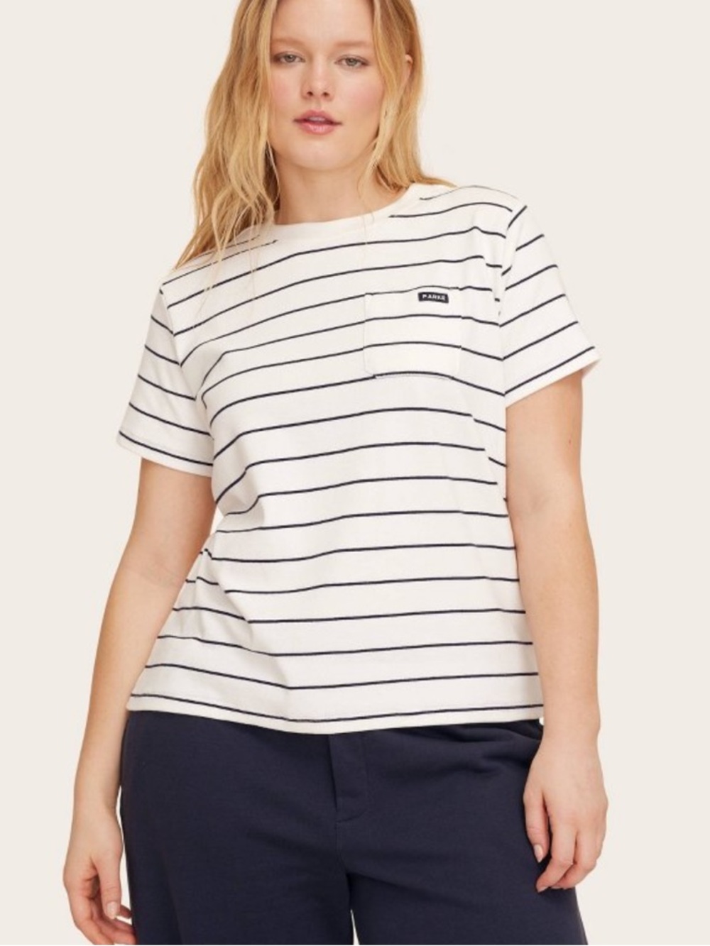 NWT Parke x Target Blue Cream Stripe Pocket Tee Drawstring Shorts Set M